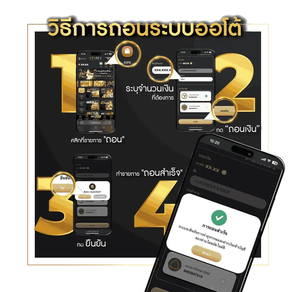 วีธีถอนเงิน UFABET747